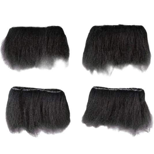A set of four gray feathers designed to be attached to a toy pony, displayed against a transparent background.